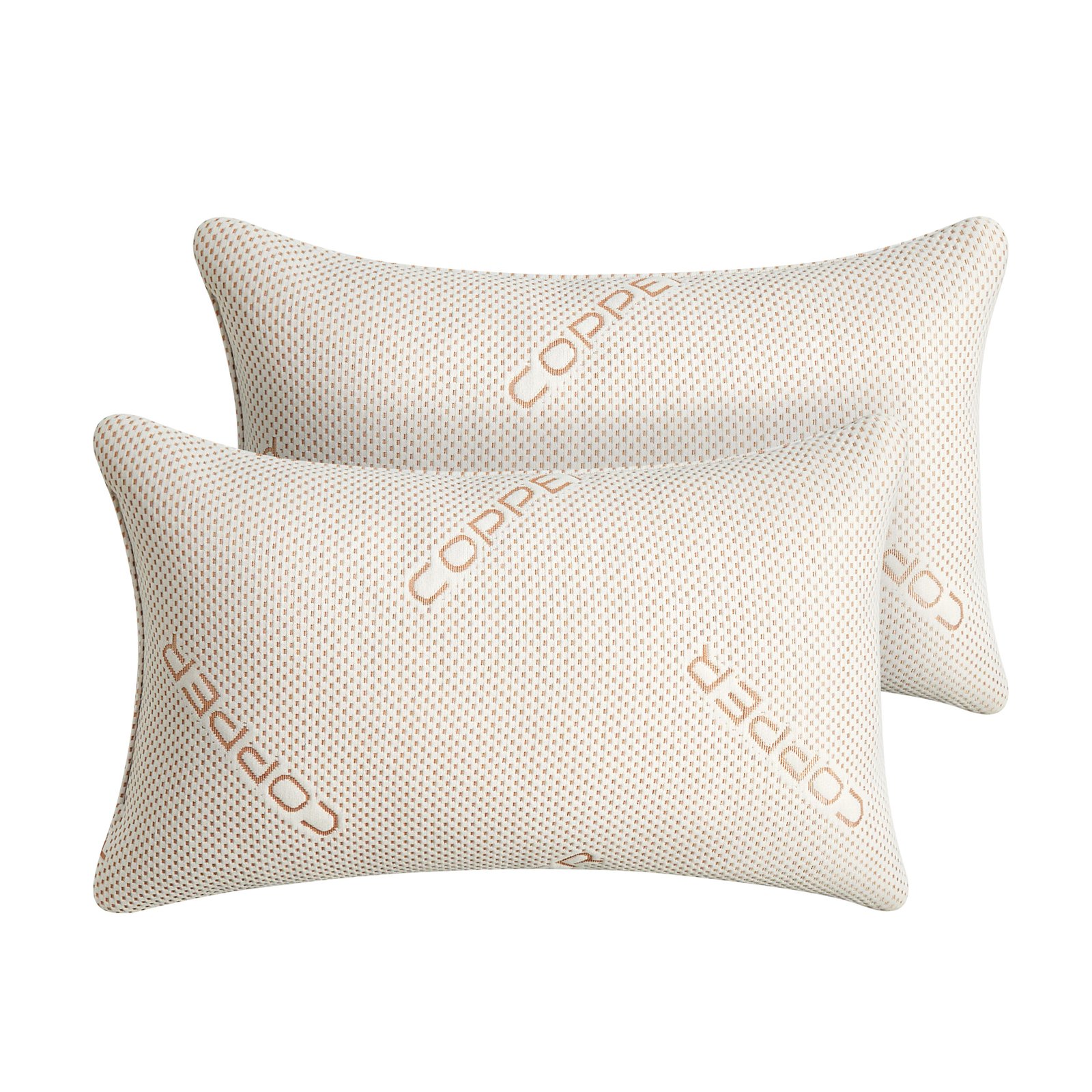 5M5A7981 拷贝 2 Pack Copper Memory Foam Pillow - White & Copper