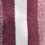 Soft Hotel Quality Striped Towel Set - Dark Pink