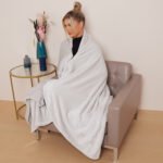 Luxury Fluffy Fleece Couch Throw - Silver - Image 3