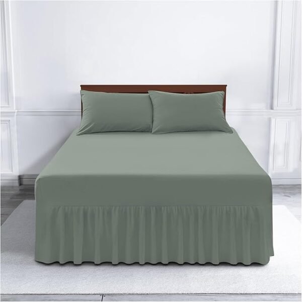 Plain Dyed Polycotton Valance Sheet - Duck Egg