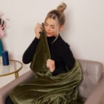 Luxury Fluffy Fleece Couch Throw - Sage Green - Image 4