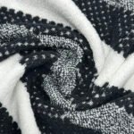 Soft Hotel Quality Striped Towel Set - Black