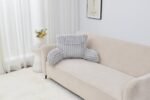 Cosy Heated Ribbed Cuddle Cushion with Armrest Support - Grey - Image 3