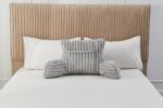 Cosy Heated Ribbed Cuddle Cushion with Armrest Support - Grey - Image 4