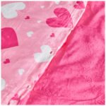 Heart Print Duvet Cover Set - Pink - Image 6