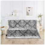 Deluxe Fleece Sherpa Cozy Blanket - Charcoal