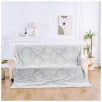 Deluxe Fleece Sherpa Cozy Blanket - Silver