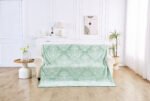 Deluxe Fleece Sherpa Cosy Blanket - Sage Green - Image 2
