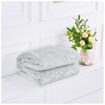 Deluxe Fleece Sherpa Cozy Blanket - Silver