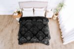 Deluxe Fleece Sherpa Cosy Blanket - Black - Image 6