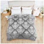 Deluxe Fleece Sherpa Cozy Blanket - Charcoal