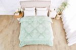 Deluxe Fleece Sherpa Cosy Blanket - Sage Green - Image 3