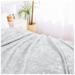Deluxe Fleece Sherpa Cozy Blanket - Silver