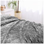 Deluxe Fleece Sherpa Cozy Blanket - Charcoal