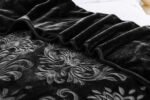 Deluxe Fleece Sherpa Cosy Blanket - Black - Image 4