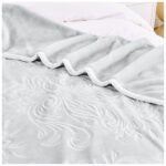 Deluxe Fleece Sherpa Cozy Blanket - Silver