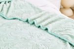 Deluxe Fleece Sherpa Cosy Blanket - Sage Green - Image 5