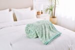 Deluxe Fleece Sherpa Cosy Blanket - Sage Green - Image 7