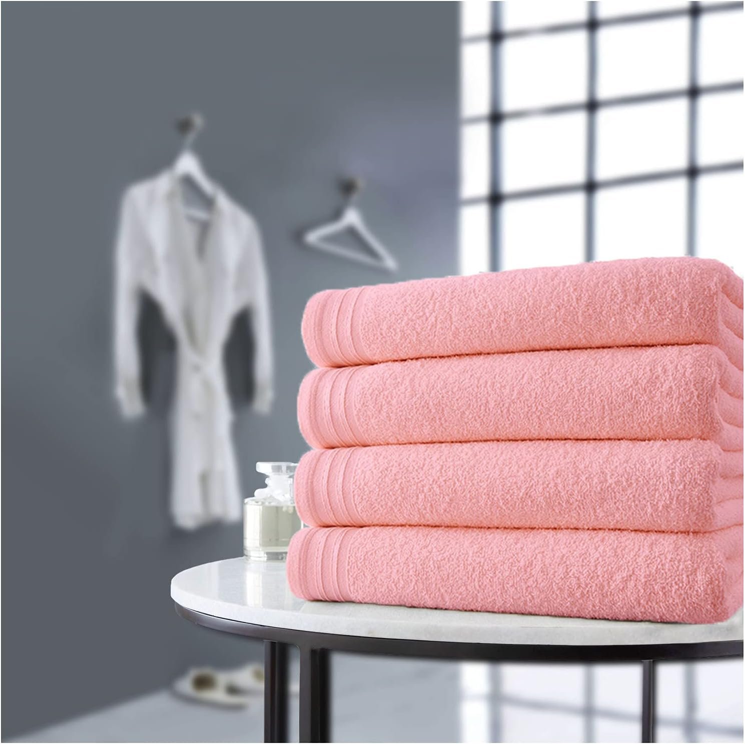 Super Dry Pack of 4 - Bath Sheet Set - Blush Pink