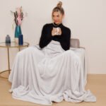 Luxury Fluffy Fleece Couch Throw - Silver