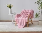 Soft Cooling Blanket Lightweight Throw for Summer - Pink