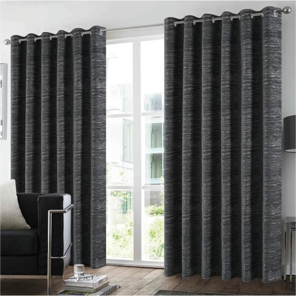 Velvet Blackout Curtains For Home Décor - Charcoal