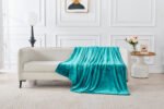 Luxury Fluffy Fleece Couch Throw - Teal - Image 15