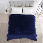 Luxury Fluffy Fleece Couch Throw - Navy - Image 11