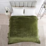 Luxury Fluffy Fleece Couch Throw - Sage Green - Image 11