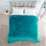 Luxury Fluffy Fleece Couch Throw - Teal - Image 11