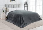 Luxury Fluffy Fleece Couch Throw - Charcoal - Image 12