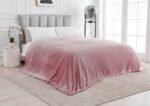 Luxury Fluffy Fleece Couch Throw - Blush Pink - Image 12