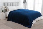 Luxury Fluffy Fleece Couch Throw - Navy - Image 12