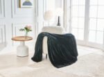 Luxury Fluffy Fleece Couch Throw - Black - Image 13