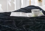 Luxury Fluffy Fleece Couch Throw - Black - Image 17