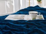Luxury Fluffy Fleece Couch Throw - Navy - Image 14