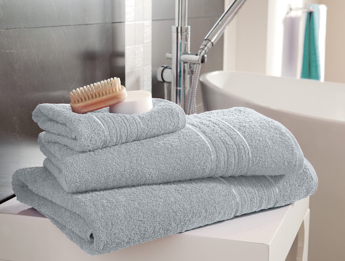 Highly Absorbent Quick Dry Towel Set - Silver/Grey