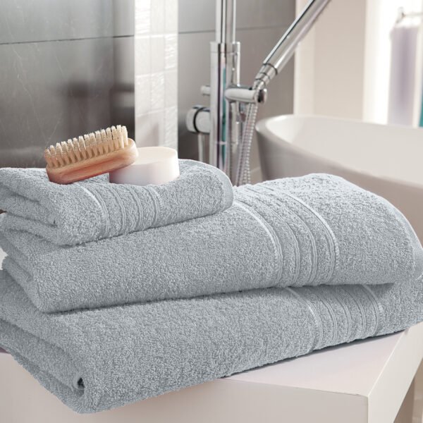 Highly Absorbent Quick Dry Towel Set - Silver/Grey