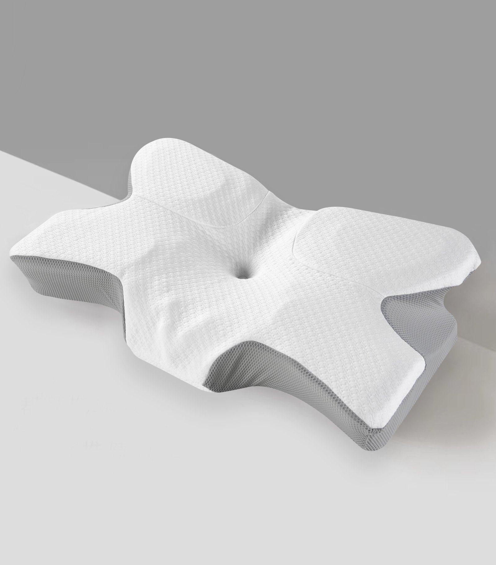 AQ8A4714-1 Ergonomic Memory Foam Orthopaedic Pillow - White