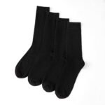 12 Pack Men’s Luxury Soft Cotton Socks - Black