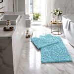 2Piece Loop Bath Mat- Aqau