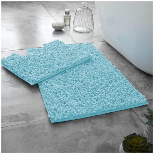2Piece Loop Bath Mat- Aqau