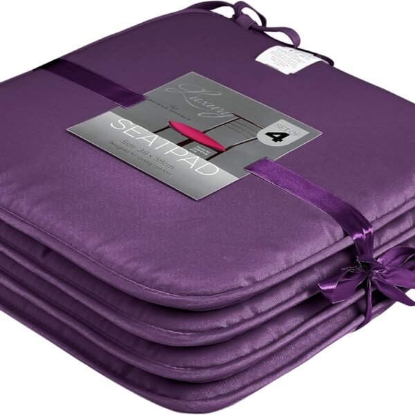 4Pack Chair Pads Aubergine