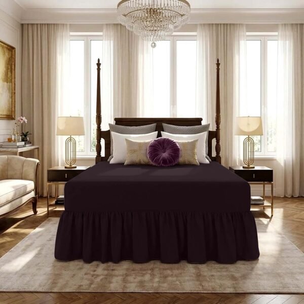 Luxury Valance Bed Sheet Collection - Black