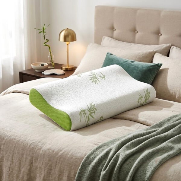 Luxury Bamboo Soft Cervical Contour Pillow - White
