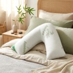 Memory Foam Bamboo V-Shape Pillow 47X76 Cm - White