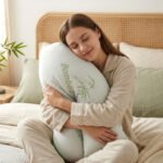 Memory Foam Bamboo V-Shape Pillow 47X76 Cm - White - Image 3