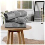 Premium Absorbent Cotton Towels Set - Charcoal