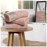 Premium Absorbent Cotton Towels Set - Pink