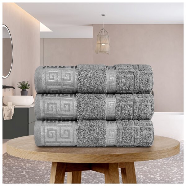 Premium Absorbent Cotton Towels Set - Charcoal